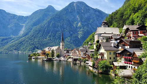Az ausztriai Hallstatt láképe