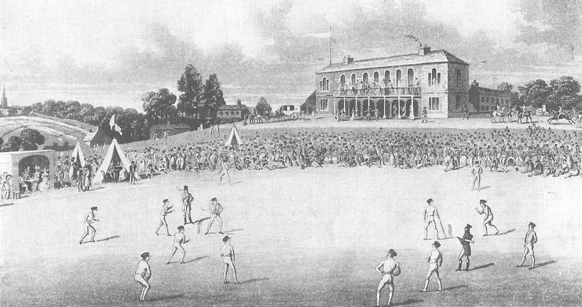 Krikettmeccs az 1820-as évek Sheffieldjében