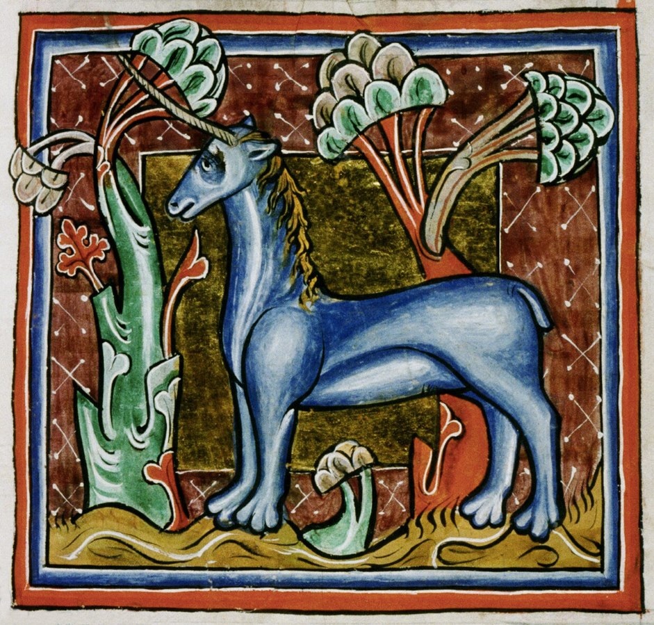 Egy egyszarvú ábrázolása a 13. századból (illusztráció)