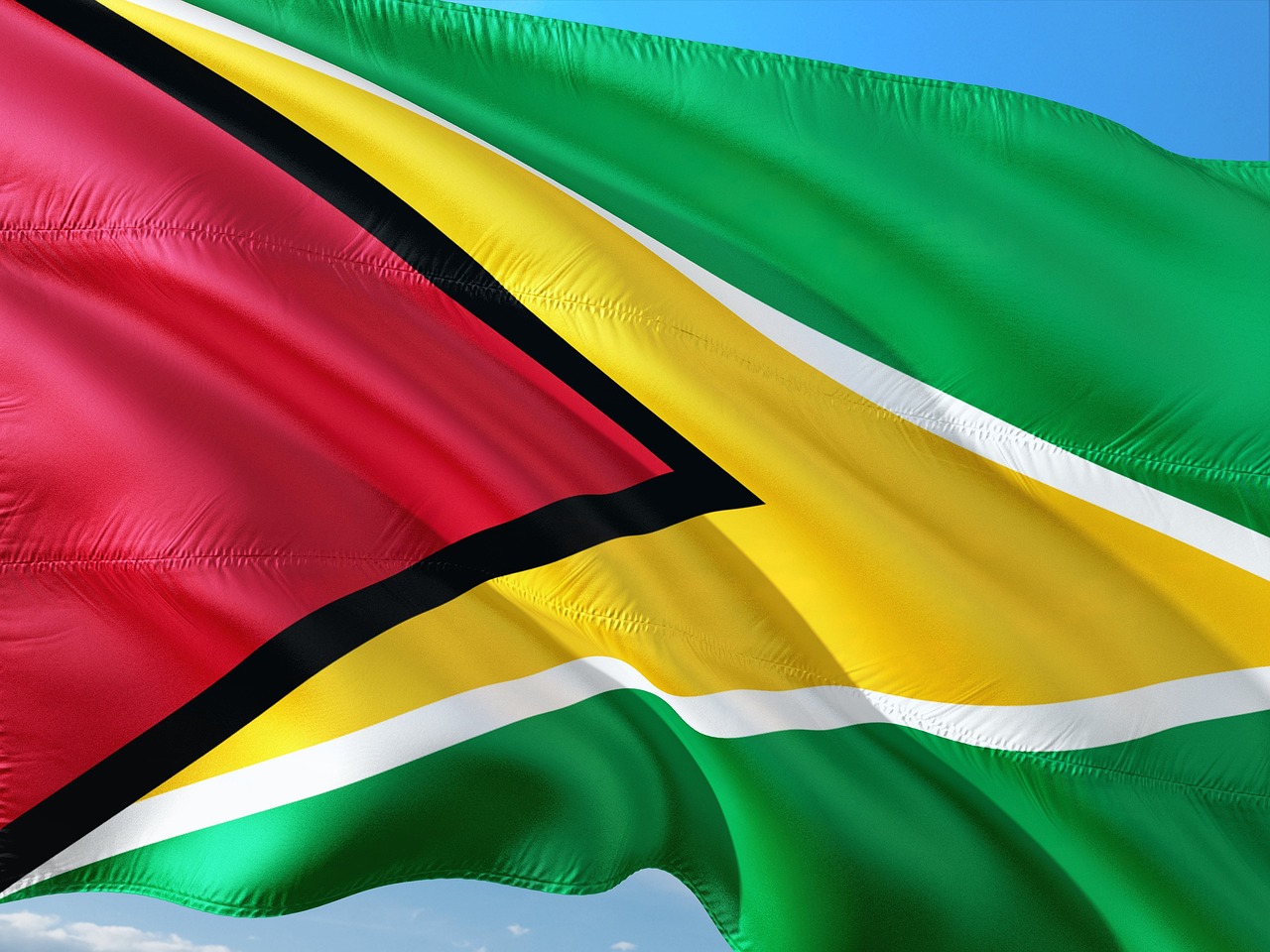 Guyana zászlaja (illusztráció)