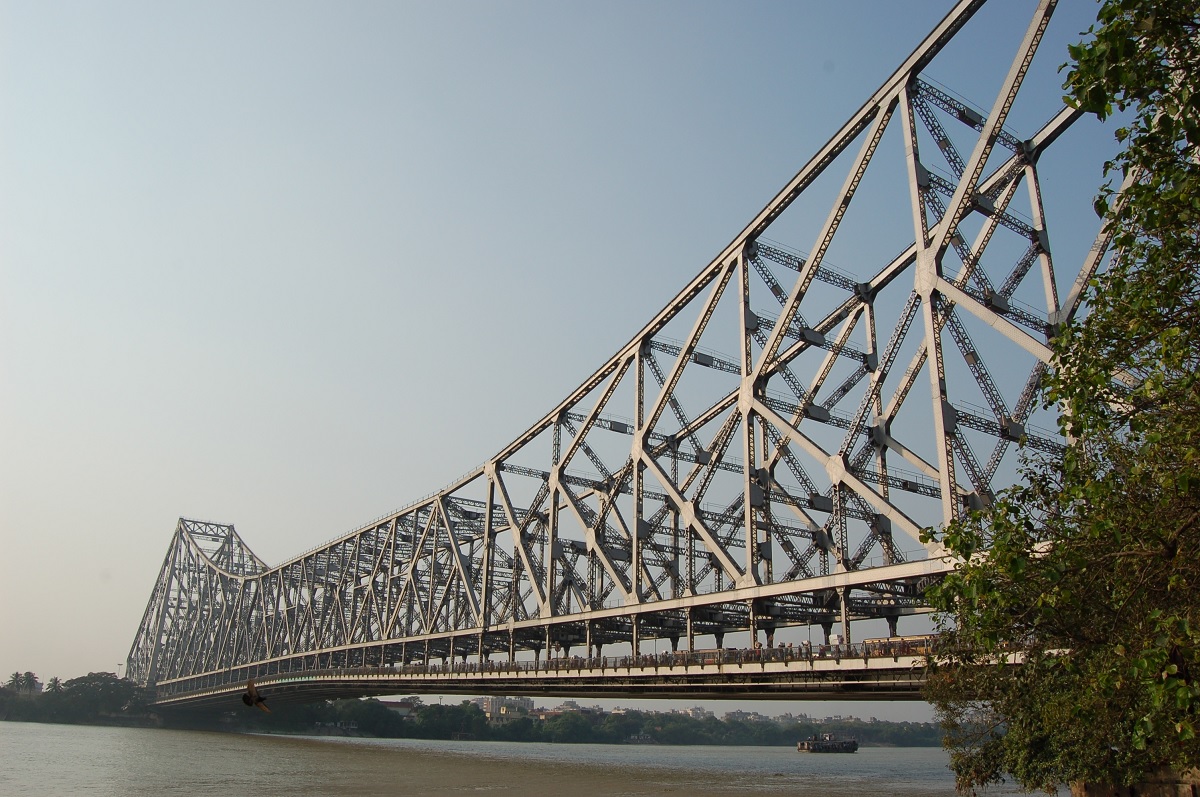 Kalkutta egyik jelképe, a hatalmas hávrái híd