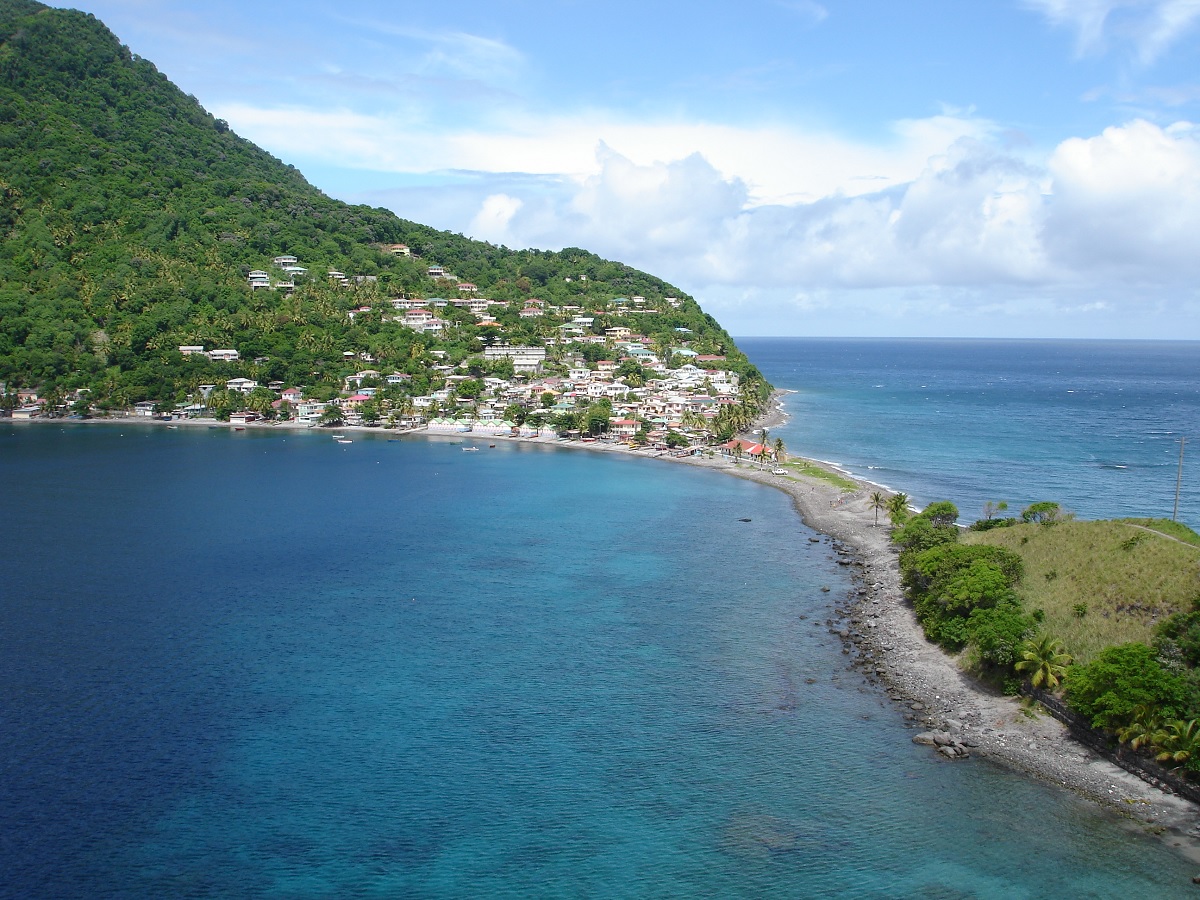 Dominikai tájkép (Soufrière-öböl) (illusztráció) Dominikai tájkép (Soufrière-öböl) (illusztráció)