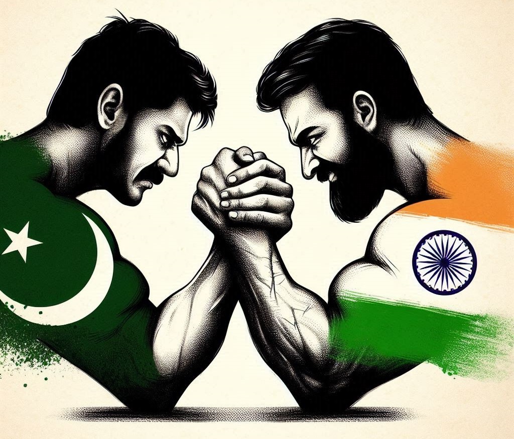 Pakisztán és India harca (illusztráció) Pakisztán és India harca (illusztráció)